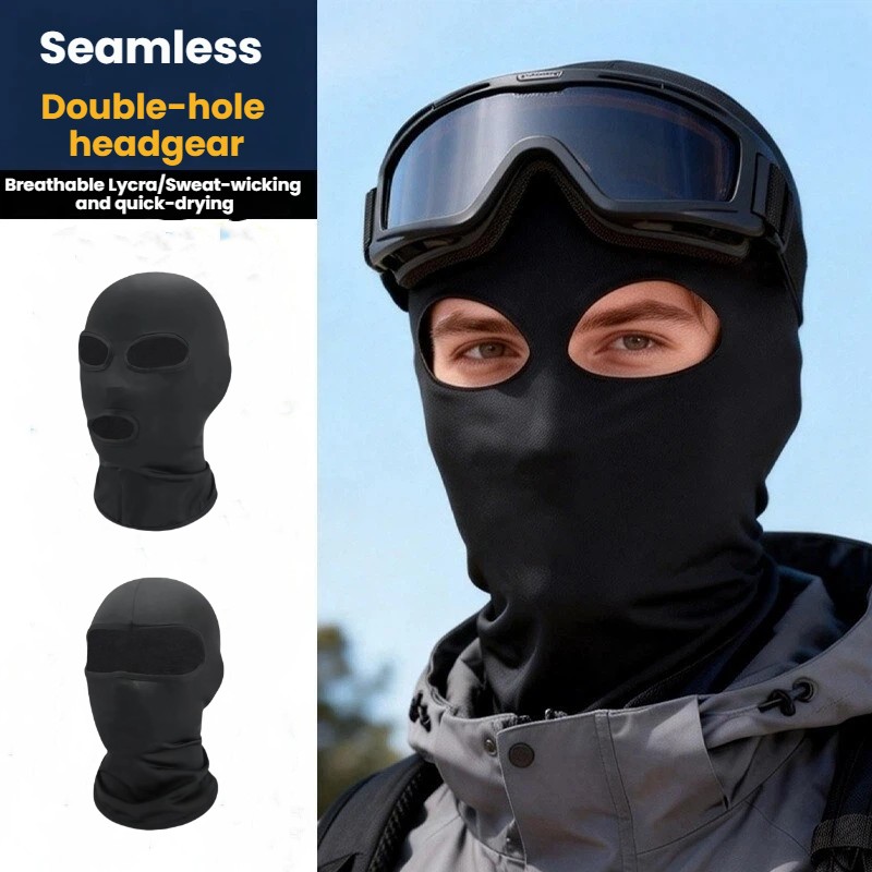 Balaclava Ski Mask - Schwarze Vollgesichtsmaske ohne Löcher für Damen