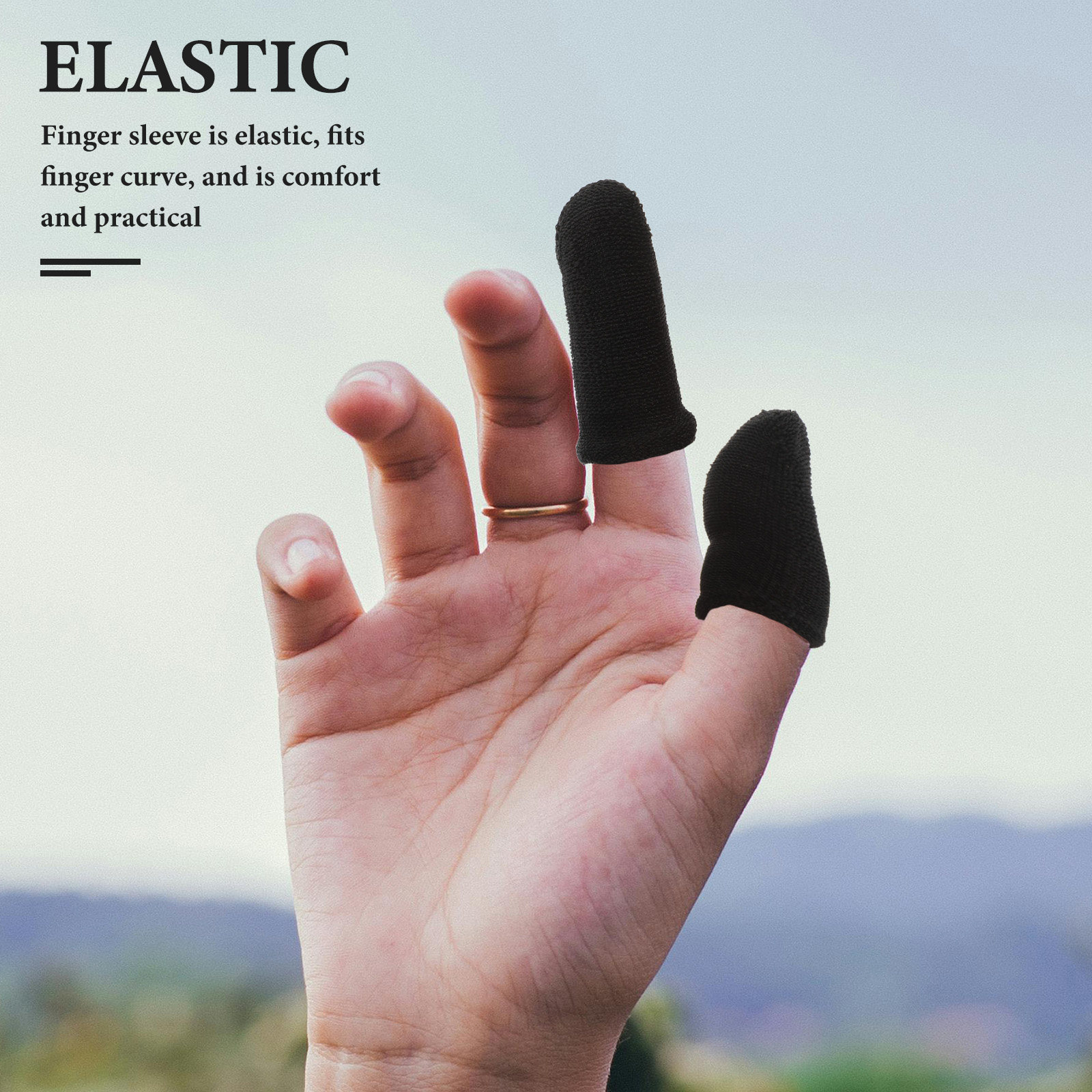 Touch Screen Gloves - 10 Stück Schweißfreie Atmungsaktive Faser-Fingerhüllen Elastische
