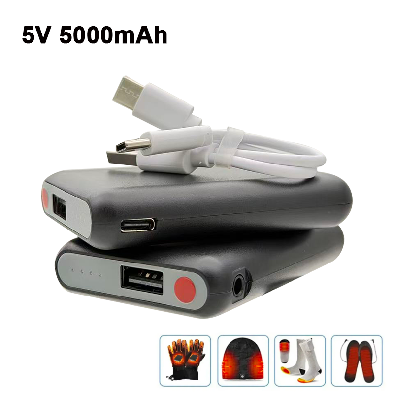 Heated Vest Battery - 5V 5000mAh USB-C Wiederaufladbare Powerbank Batteriepack