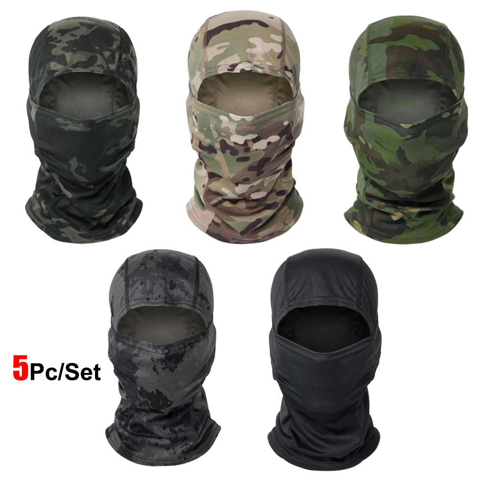Balaclava Ski Mask - 5 Stück Camo Balaclava Vollgesichtsmaske Radfahren