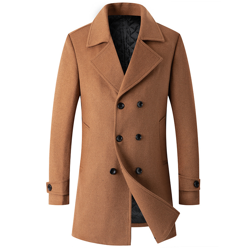 Wool Coat Peacoat - Zweireiher Mantel Männer Peacoat Wolle Jacke