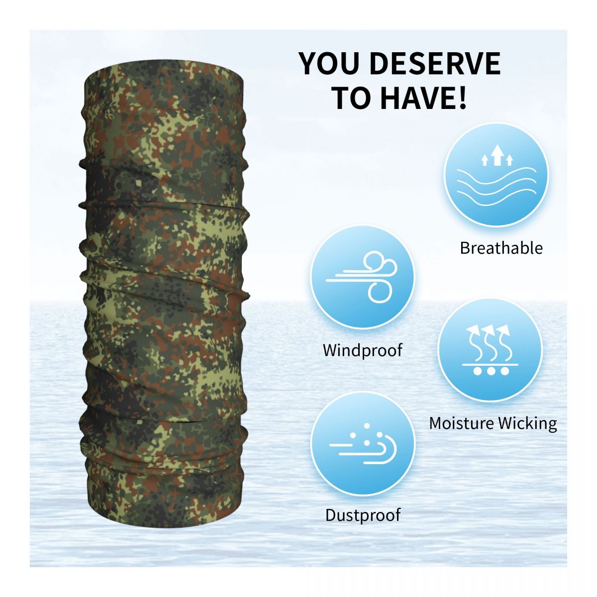 Benutzerdefinierte Flecktarn C – Neck Gaiter Fleece Bewertung und Preis