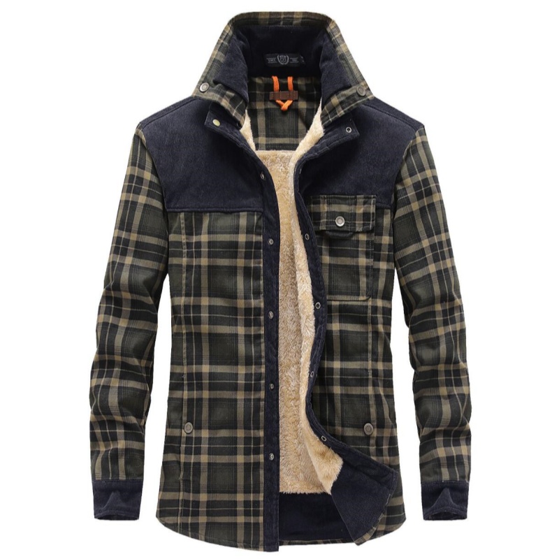Herrenjacken Winter Winddichte – Flannel Shirt Lined Bewertung und Preis