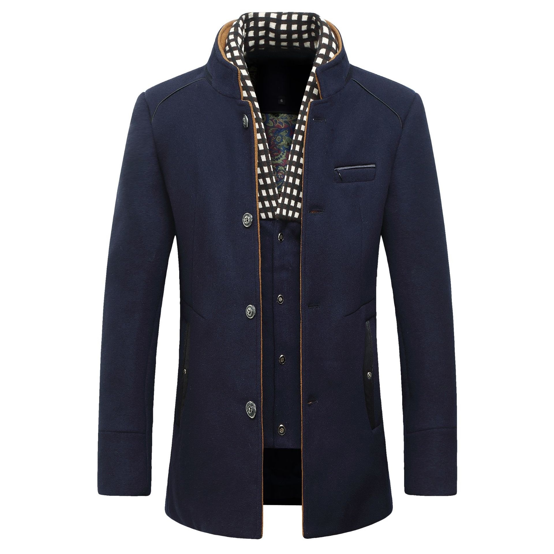 Modische Herren-Wolljacke, kla – Wool Coat Peacoat Bewertung und Preis