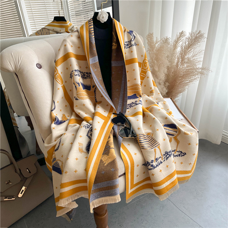 Luxus Pferd Druck Dicke Kaschm – Cashmere Pashmina Wrap Bewertung und Preis