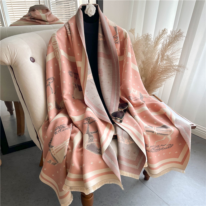 Luxus Pferd Druck Dicke Kaschm – Cashmere Pashmina Wrap Bewertung und Preis