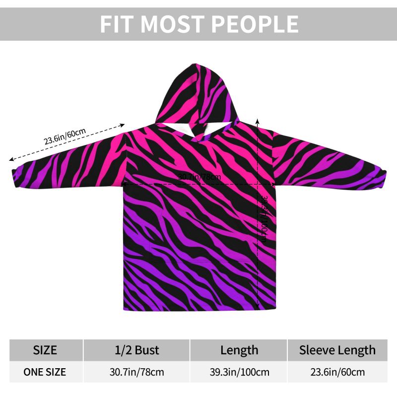 Zebra-Streifen-Druck, tragbare – Sherpa Hoodie Fleece Bewertung und Preis