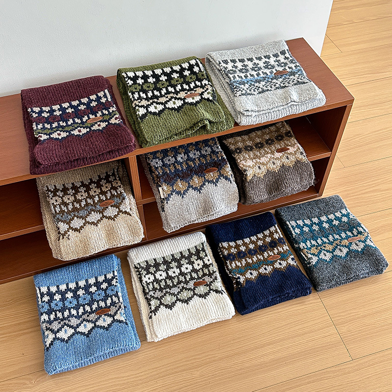 Jacquard-Strickschal für Damen – Wool Scarf Men Bewertung und Preis