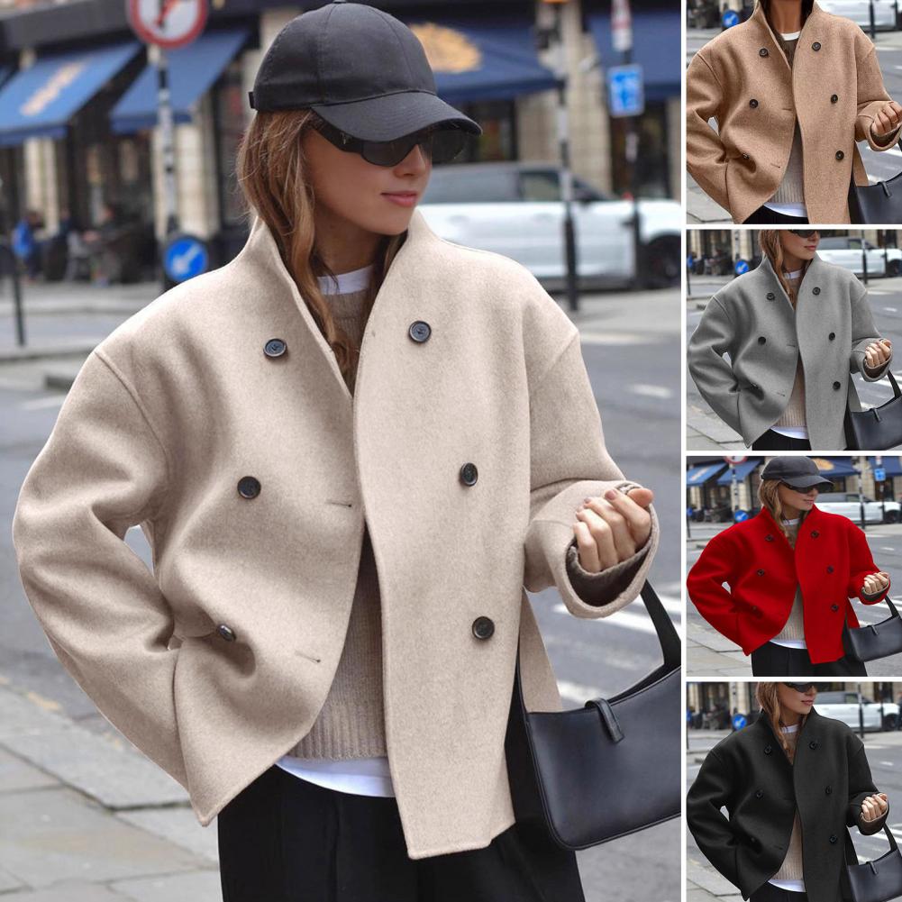 Damen Winter Kurzer Wollmantel – Wool Coat Peacoat Bewertung und Preis