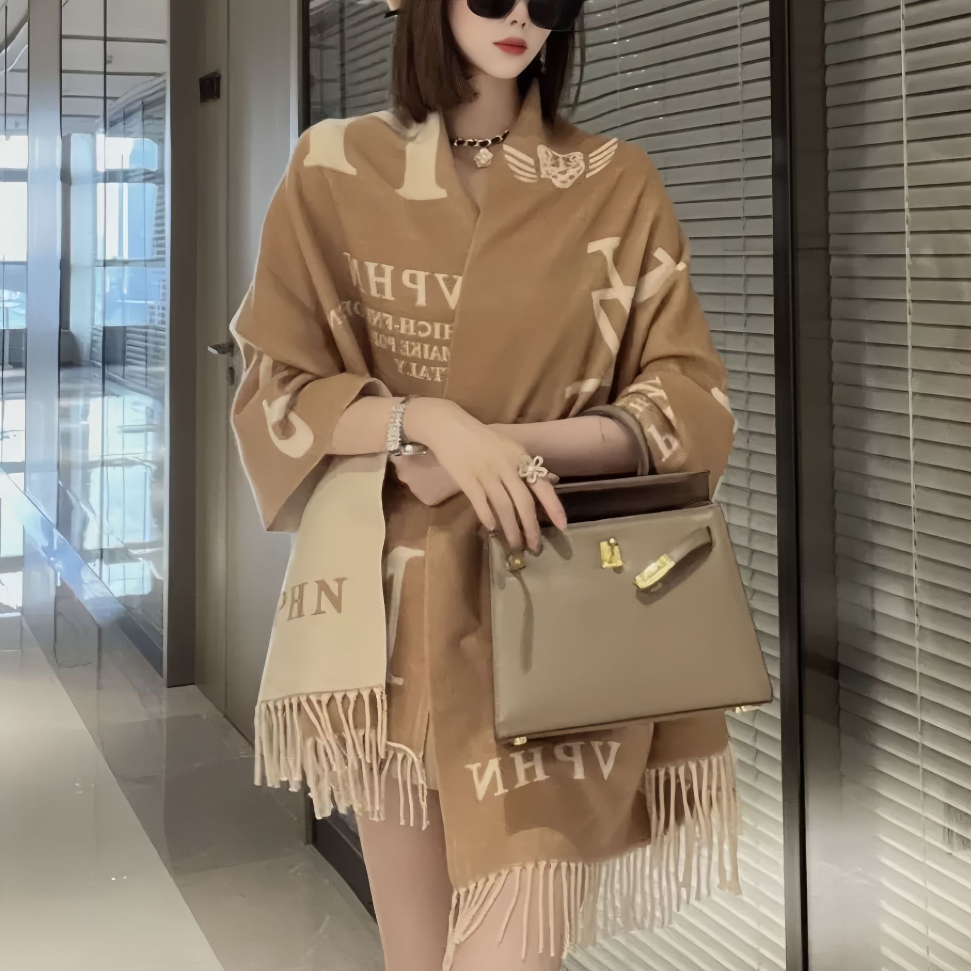 Luxus Winter Zweiseitige Druck – Cashmere Pashmina Wrap Bewertung und Preis