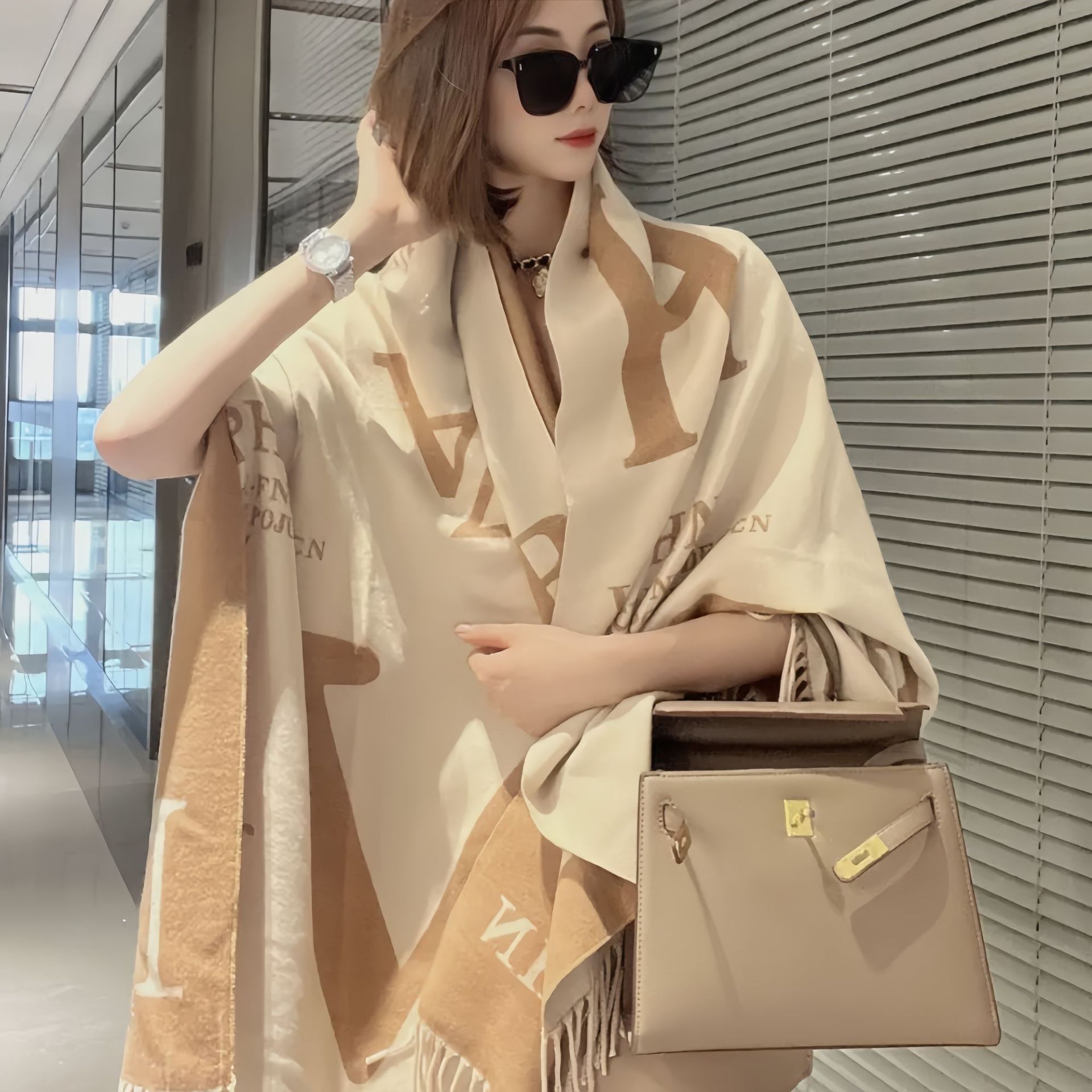 Luxus Winter Zweiseitige Druck – Cashmere Pashmina Wrap Bewertung und Preis