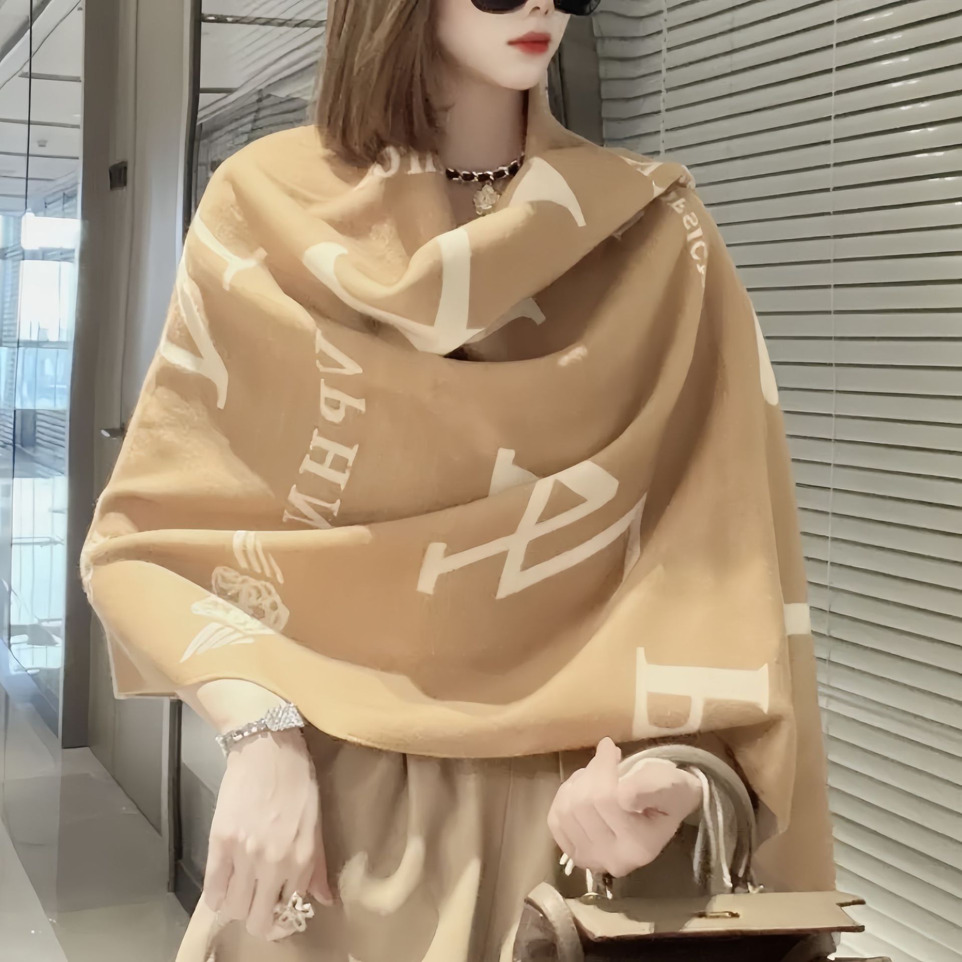 Luxus Winter Zweiseitige Druck – Cashmere Pashmina Wrap Bewertung und Preis