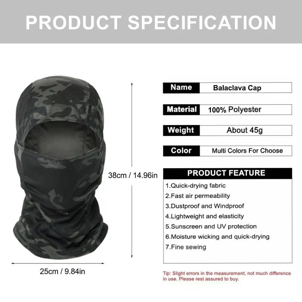 2026 Neue 12-Farben Tarnmuster – Balaclava Ski Mask Bewertung und Preis