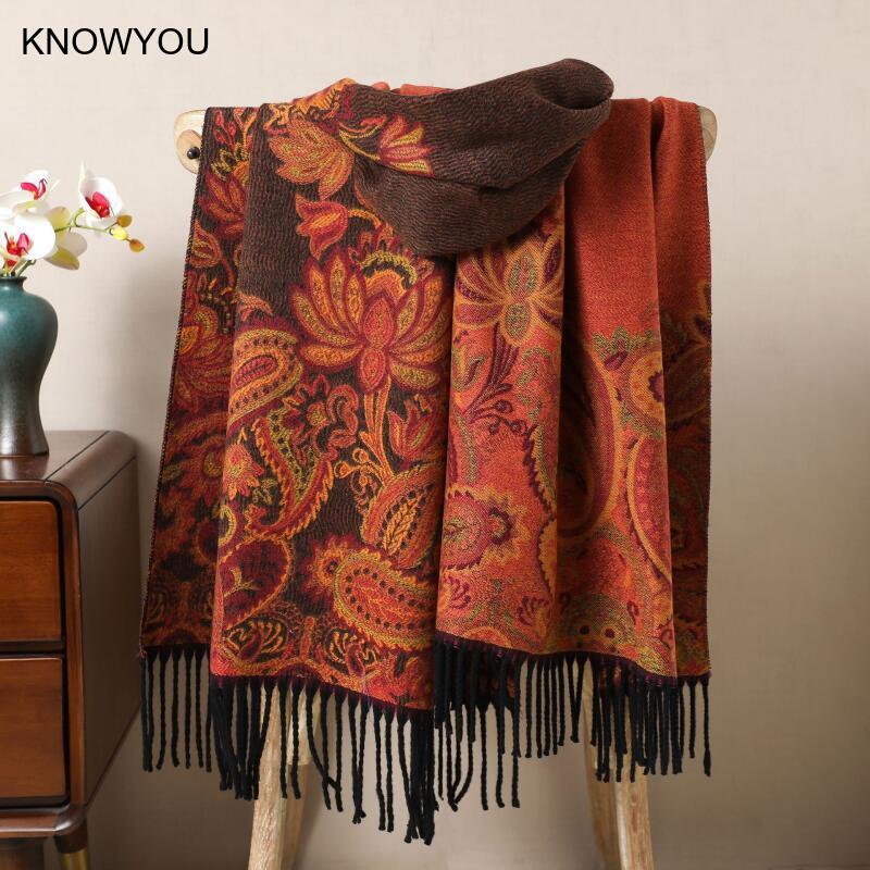 Reversibler Jacquard, warme Ka – Cashmere Pashmina Wrap Bewertung und Preis