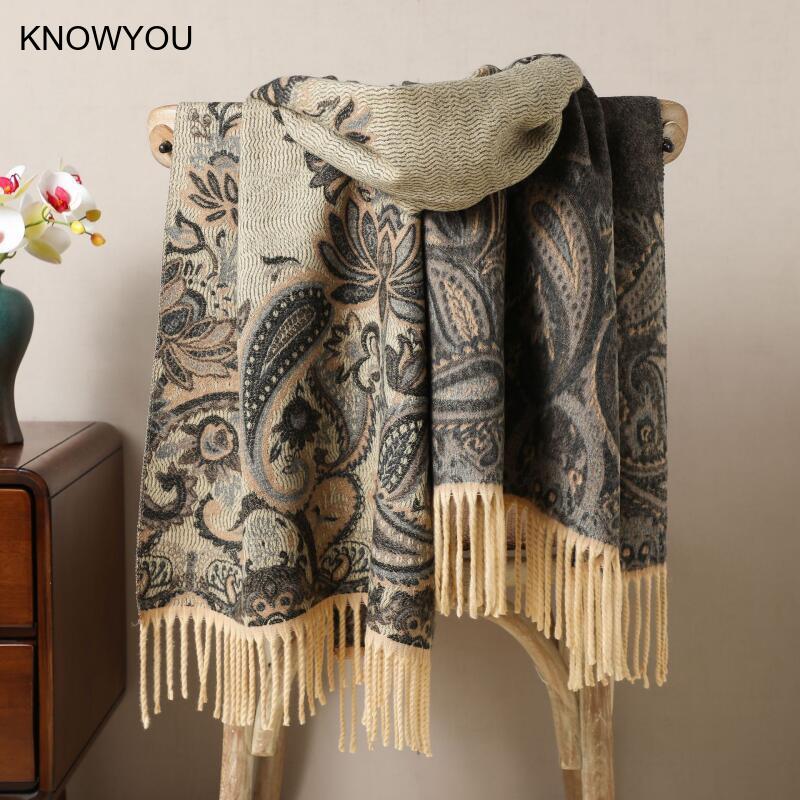 Reversibler Jacquard, warme Ka – Cashmere Pashmina Wrap Bewertung und Preis